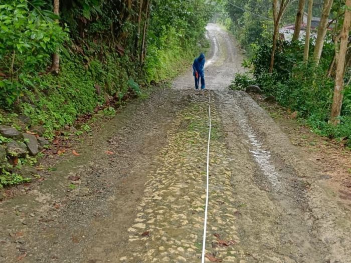 Pengukuran Awal Lokasi Kegiatan Pembangunan/Rehabilitasi Jalan RT 1 RW 3 Desa Wonoharjo 01