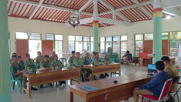 Satlinmas Desa Wonoharjo ikuti Pelatihan Pengamanan Pemilu Secara Daring 01