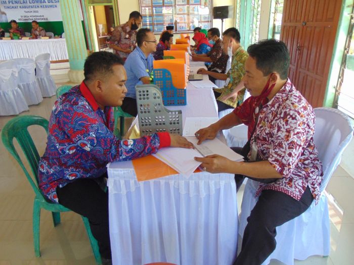 Pemdes Wonoharjo Menerima Kunjungan Tim Penilai Lomba Desa Kabupaten Kebumen