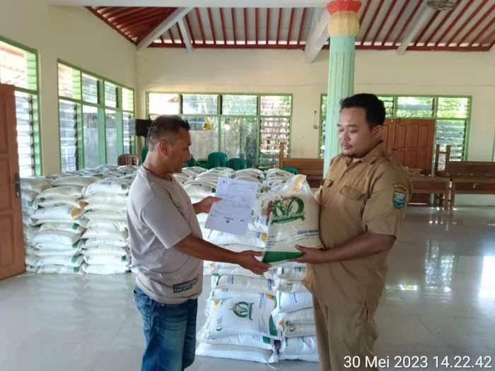 Pemdes Wonoharjo terima Beras Bantuan Pangan CBP 2023